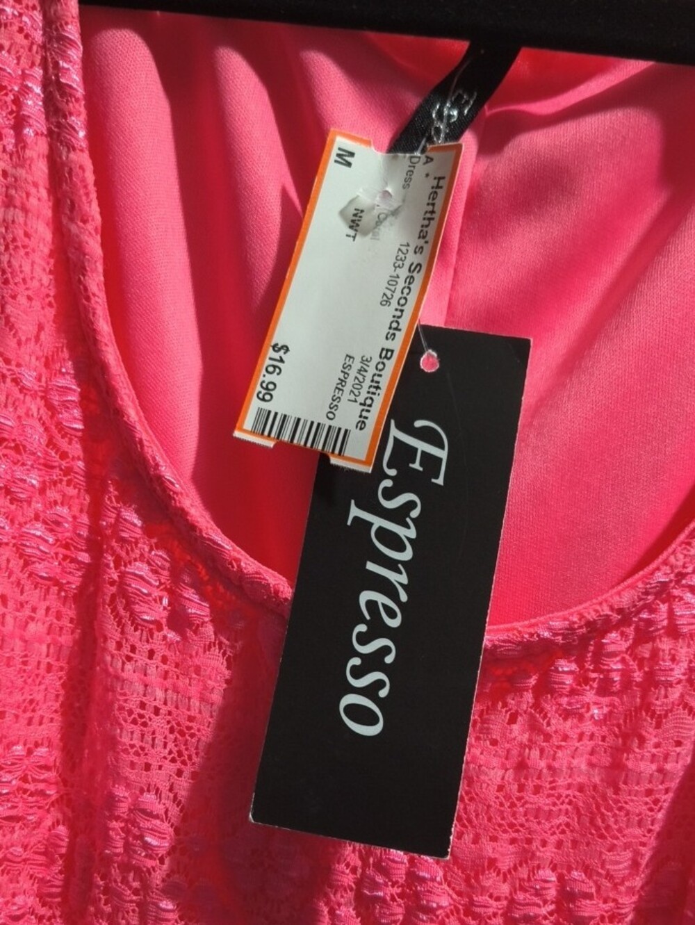 Espresso Hot Pink Sleeveless Lace Maxi Dress - Picture 2 of 5